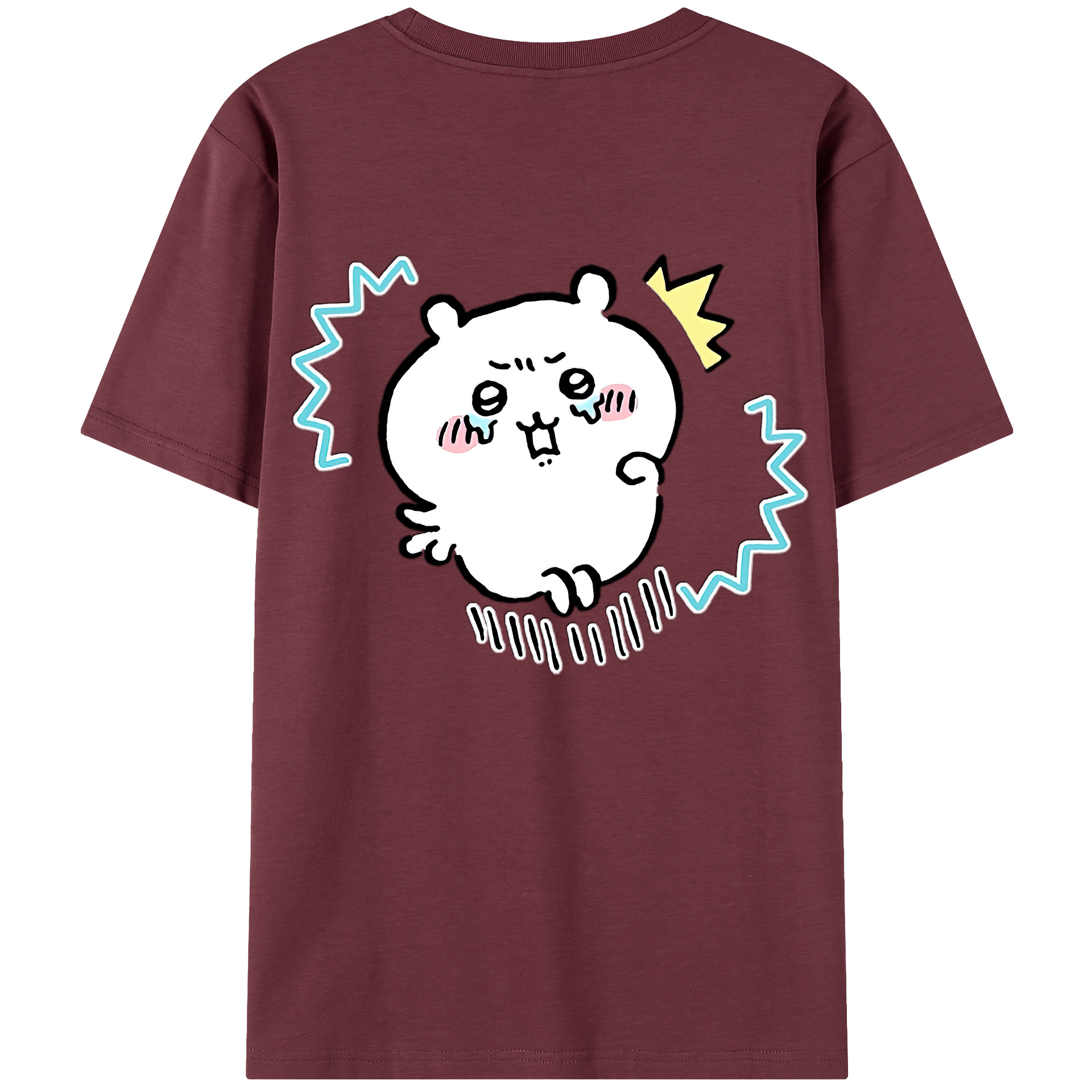 （画像用） ちいかわ ちいかわ Chii-kawa chiikawa 綿100％半袖Tシャツ（背面プリント）